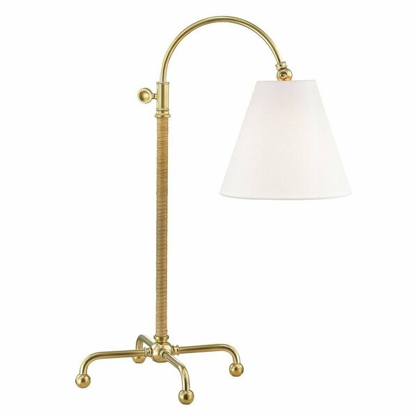 Hudson Valley 1 Light Table Lamp W/ Rattan Accent MDsL502-AGB
